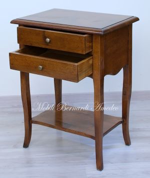 Classic style solid walnut coffee table also suitable as a bedroom bedside table